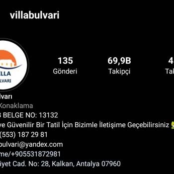 Villabulvari (Instagram) Villa Kiralama
