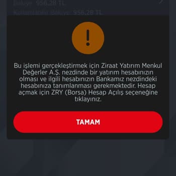 Ziraat Bankası Ziraat Borsa "internet Yetkisi Tanımlı Değil" Hatası