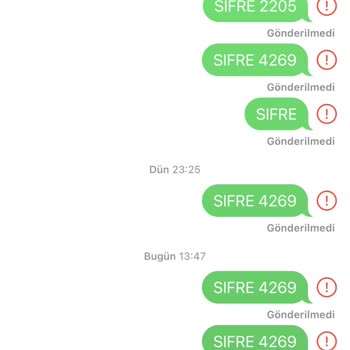 ING 2205'e Gitmeyen SMS