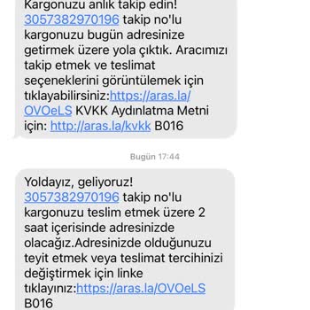 Aras Kargo Mogan Şubesi Kargomu Teslim Etmedi