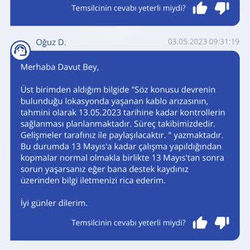 TurkNet Sürekli Kopma- Kesilme. Yansıtılan Fatura