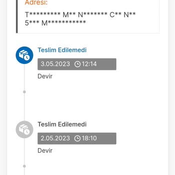 MNG Kargo Adrese Gelmeden Devir Durumuna Döndürüldü 3 / 4 Kez Ürün 485814457194