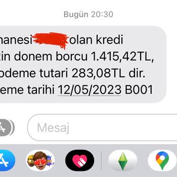 Ziraat Bankası Temassız Ödemenin Borç Olması