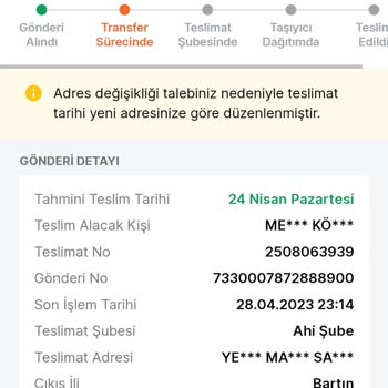 Trendyol Express Siparişim Hala Transfer Sürecinde