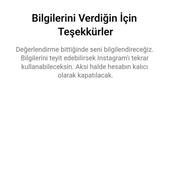 Instagram Değerlendirme Aşamasında