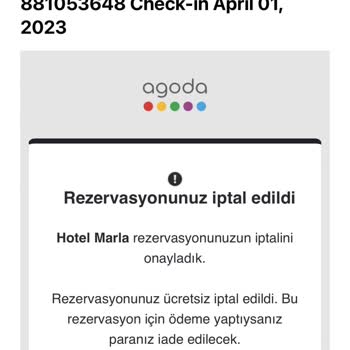 Agoda Ücret İadesi Yapmıyor