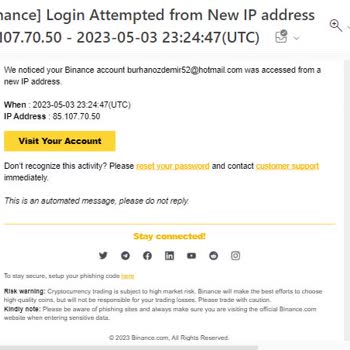 Binance Güvenlik Açığı Sebebi İle Yanlış Transfer