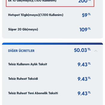 Turkcell 150 TL Bedelli İnternet Paketi İçin Faturaya 200 TL Yansıttı