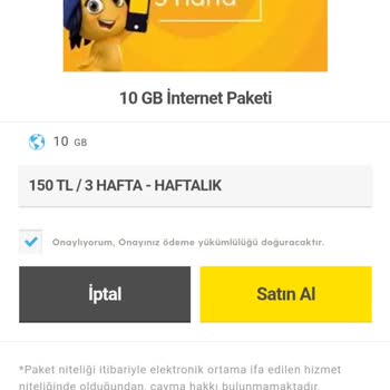 Turkcell 150 TL Bedelli İnternet Paketi İçin Faturaya 200 TL Yansıttı