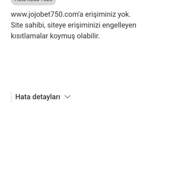Jojobet Hata Veriyor Giremiyorum
