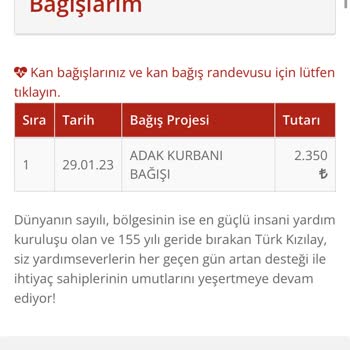 Türk Kızılay Adak Kurbanı