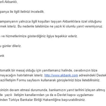 Akbank Yazılanları Uygulamıyor Mağdur Ediyor!