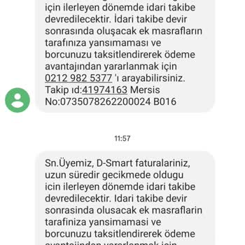 Rgn İletişim D-Smart Borç Mesajları Alıyorum Ama Üyeliğim Yok