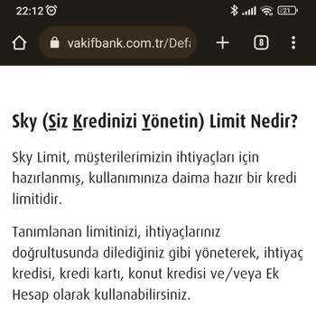 VakıfBank Sky Limiti Kullandırmıyor
