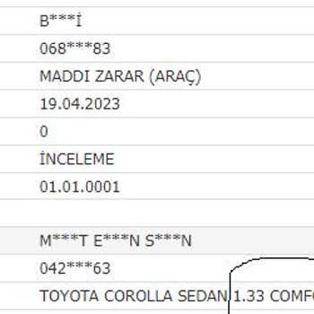 Doğa Sigorta 1671593 Numaralı Hasar Dosyası