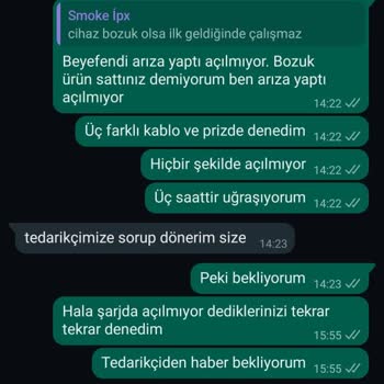 İyibuhar.co Sadece 6 Günde Bozulan Ürünle İlgilenmediler
