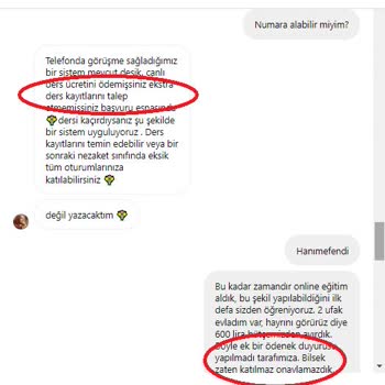 İkbal Betül Armağan Eğitiminde Sonradan Talep Edilen Fazladan Ücret