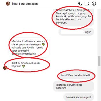 İkbal Betül Armağan Eğitiminde Sonradan Talep Edilen Fazladan Ücret