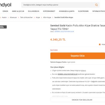 SembolGold Sembol Gold Ürün İadesi Yazdığı Halde İade Almamaktadır.