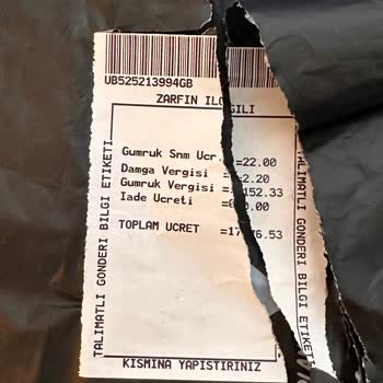 Royal Mail PTT Kargo Yurt Dışından Gelen Kargomu Boş Poşet Olarak Teslim Etti