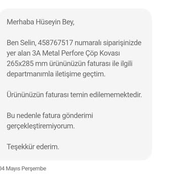 Hepsiburada Satın Alınan Ürünün Kesilmeyen Faturası Hakkında Mağduriyet