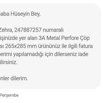 Hepsiburada Satın Alınan Ürünün Kesilmeyen Faturası Hakkında Mağduriyet