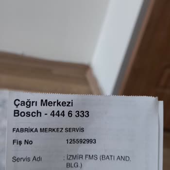 Bosch Servisi Yanlış Bilgiler Veriyor
