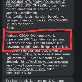 Turkcell Superonline, Başvurulan Kampanyadan Farklı Kampanya Tanımlanış.