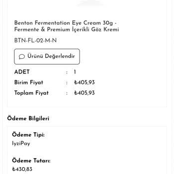 Justin Beauty Ürün Ücret İadesi