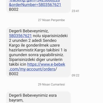 ebebek Eksik Ürün Geldi