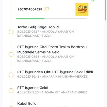 PTT Kargo Kim Tuzla İletişim Kuramıyoruz