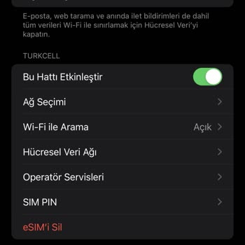 Turkcell E-SİM Hatası Alıyorum.