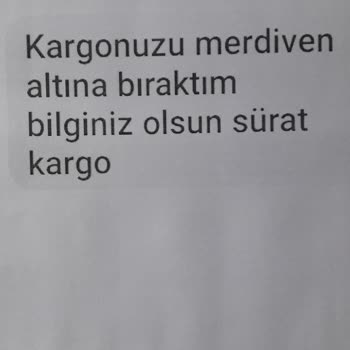 Sürat Kargo Şikayet Kargom Kayıp