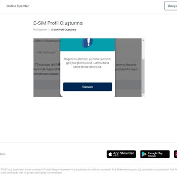 Türk Telekom E-sim Aktarımı Yapılamıyor