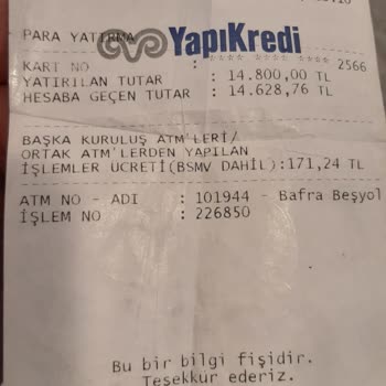 Yapı Kredi Bankası Akbank Hesabıma Yatırdığım Para Hala Gelmedi