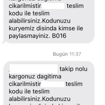 Aras Kargo (Saka Şube) Şubeden Teslim Mesajı!