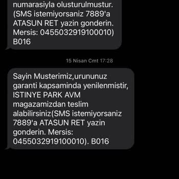 Atasun Optik İncelemeye Gönderilen Ürünün Kayboldu