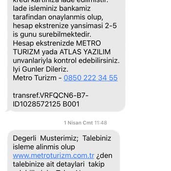 Metro Turizm Para İadesi Yapmadı!