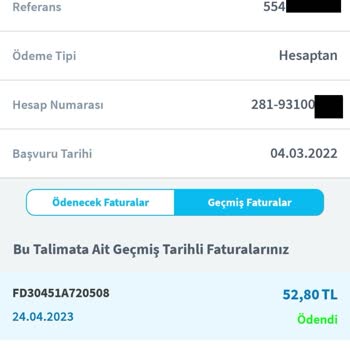 Vodafone Faturanın İki Defa Ödenmesi Ve İadenin Yapılmaması