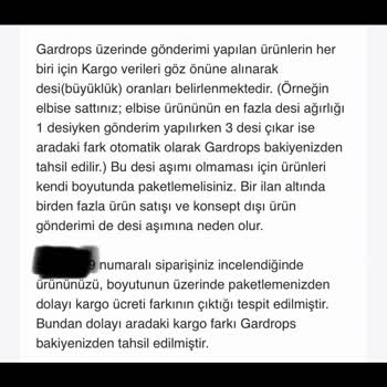 Gardrops Shipping Violation Kesintisi