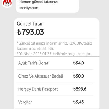 Vodafone Otomatik Yurt Dışı Paketi Mağduriyet Fahiş Faturalandırma