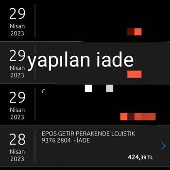 Getir Mükerrer Hatalı Çekim İadesi Yapmıyor!