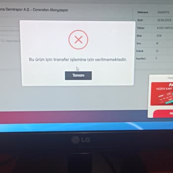Passolig Bilet Transferi Yapamıyorum