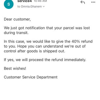 Fila TR Order Refund and Lost Package