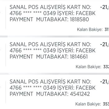 Facebook Payment Hesabımdan Para Çekmiş