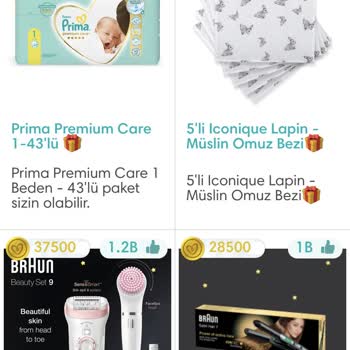 Prima Kulübü Uygulaması Hediyeleri Puanınızı Tamamlayınca Değiştiriyor