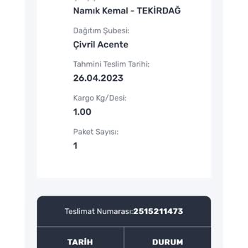 Sürat Kargo Teslim Edilmeyen Kargo