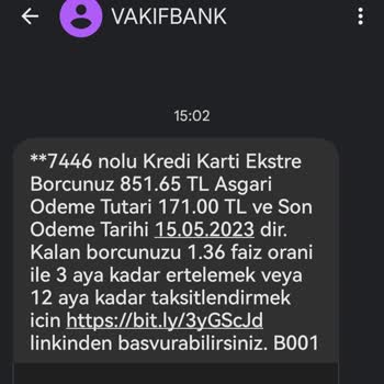 VakıfBank Bilgim Dışında Harcama Yansıtılması