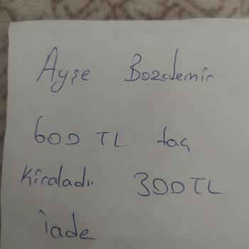 Salon Tuğba Kiralanan Tacın Parasının Satın Alma Bedeliyle Alınıp İade Edilmemesi