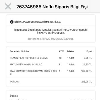 Migros Son Kullanma Tarihi Geçmiş Bebek Maması Gönderildi.